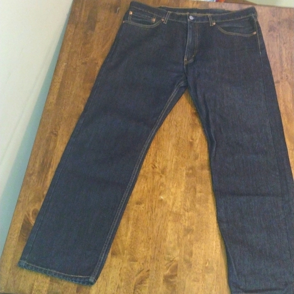 Levis 505 Dark Wash Straight Leg Jeans 38x32